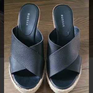 Rudsak leather wedge sandals